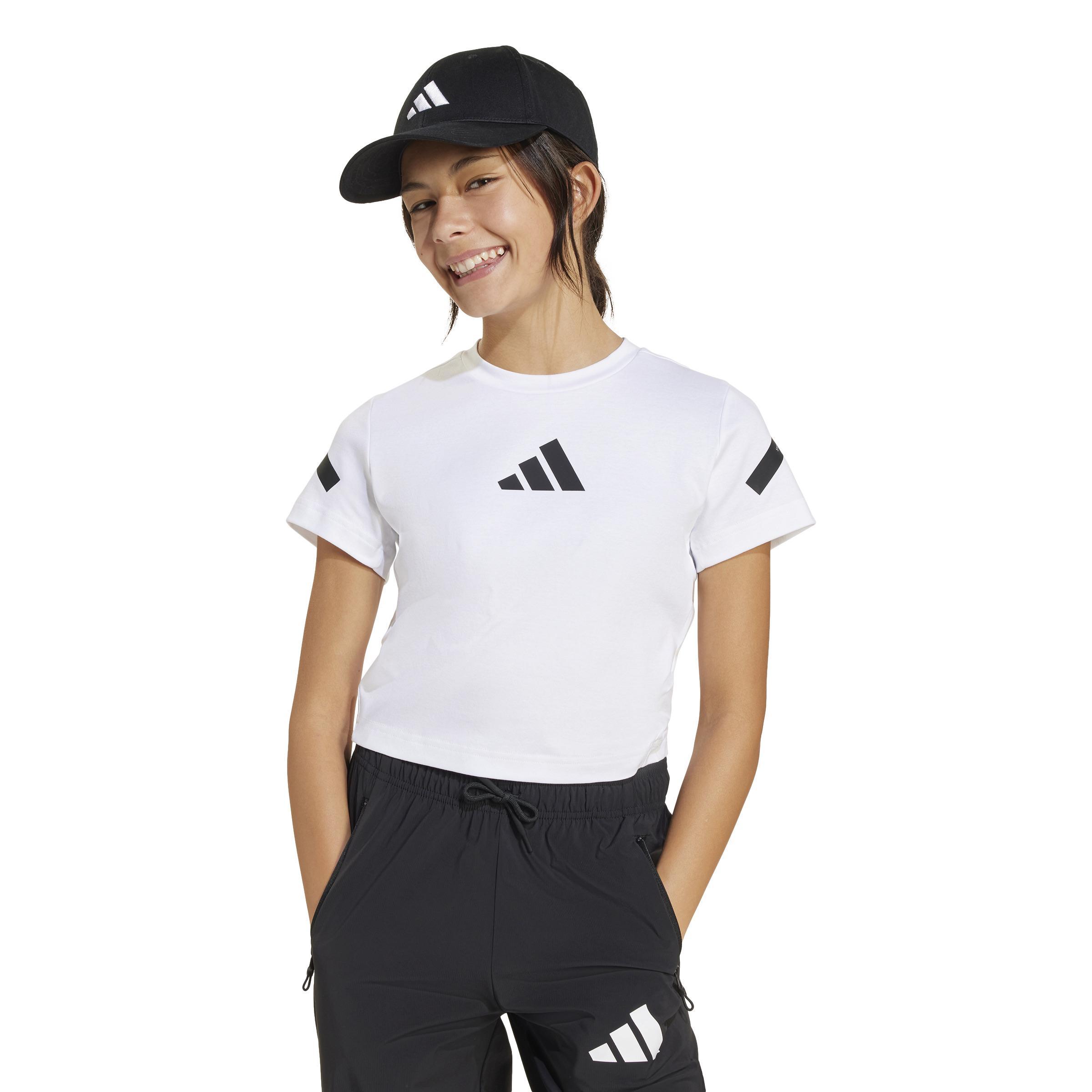 adidas adidas t-shirt ss z.n.e baby t jr. - white/black - foto 2