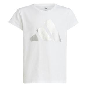 Graphic ss glam t jr. - white/silver met.