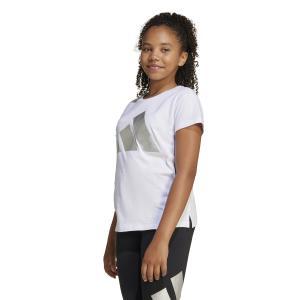 Graphic ss glam t jr. - white/silver met.