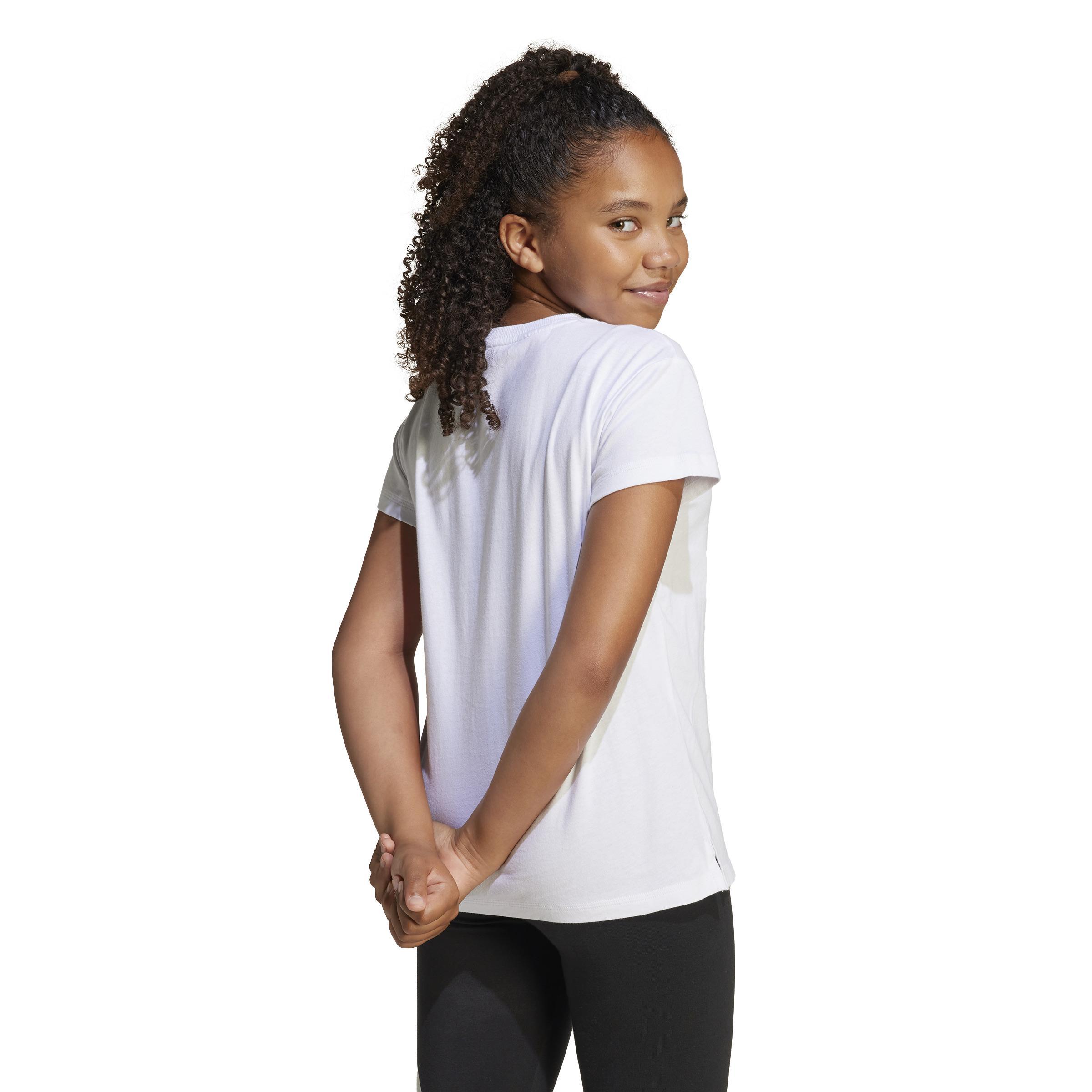 adidas adidas graphic ss glam t jr. - white/silver met. - foto 3