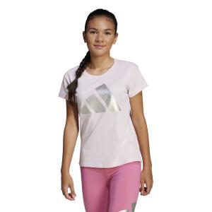 Graphic ss glam t jr. - clear pink/silver met.
