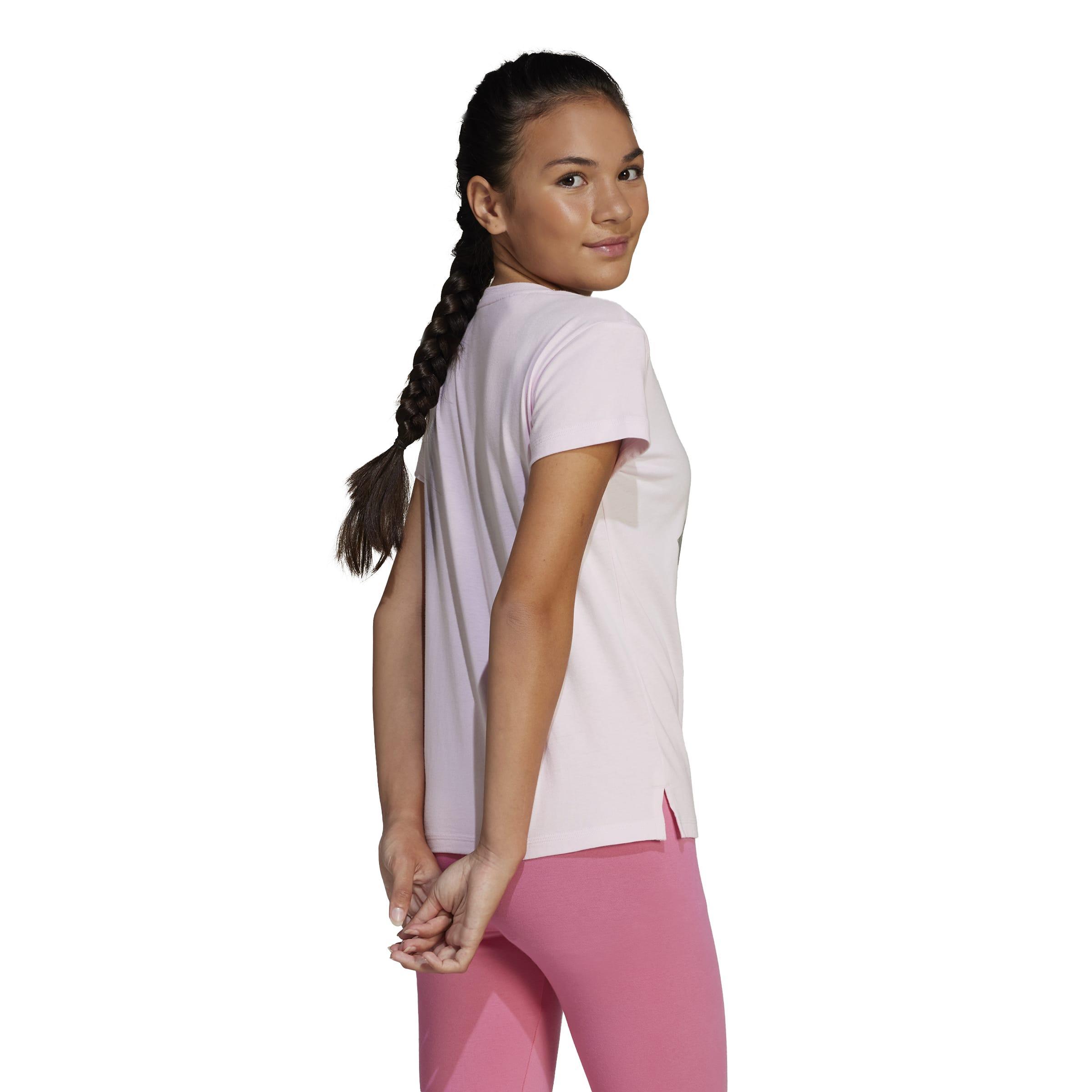 adidas adidas graphic ss glam t jr. - clear pink/silver met. - foto 3