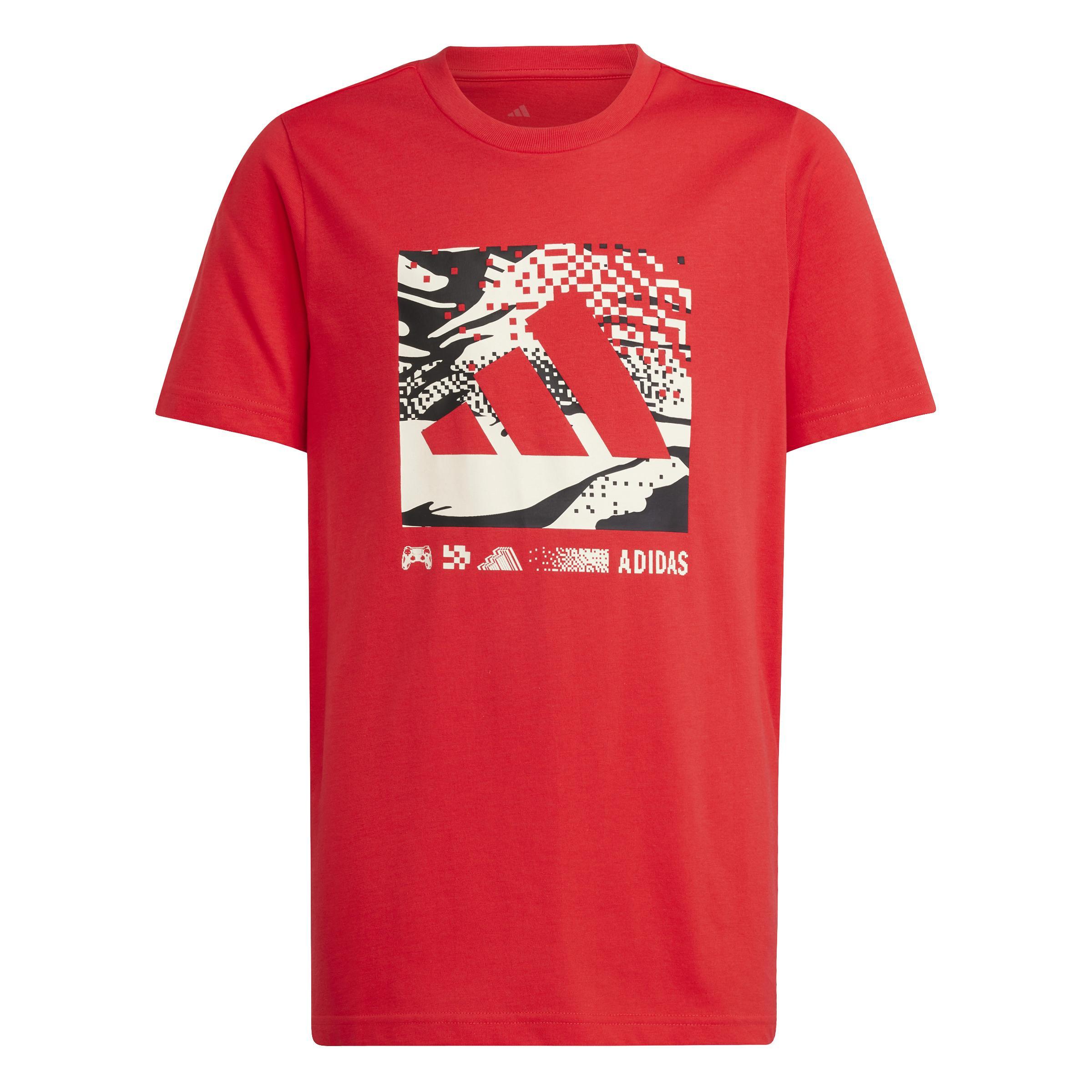adidas adidas graphic ss camo logo jr. - pure ruby - foto 1