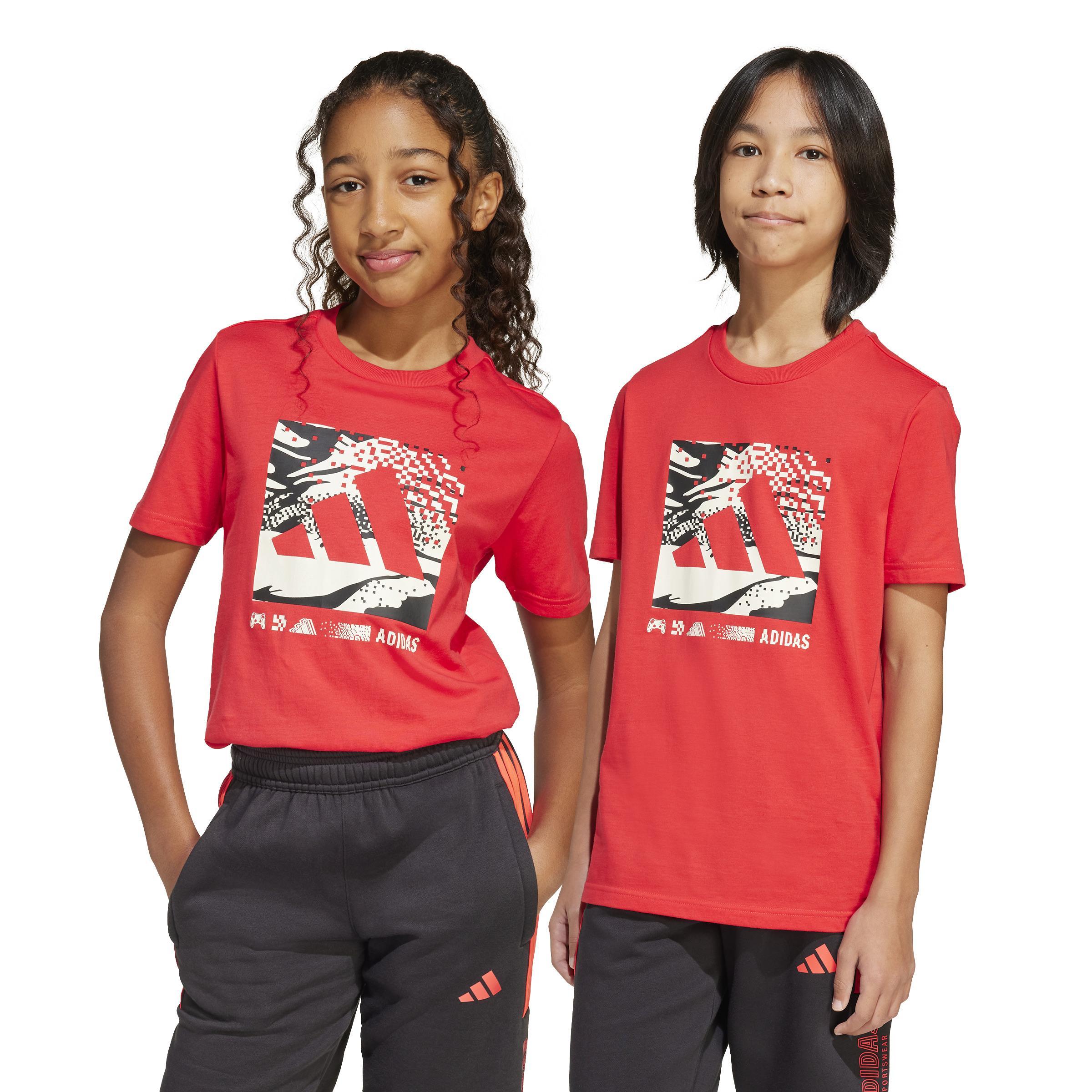 adidas adidas graphic ss camo logo jr. - pure ruby - foto 2