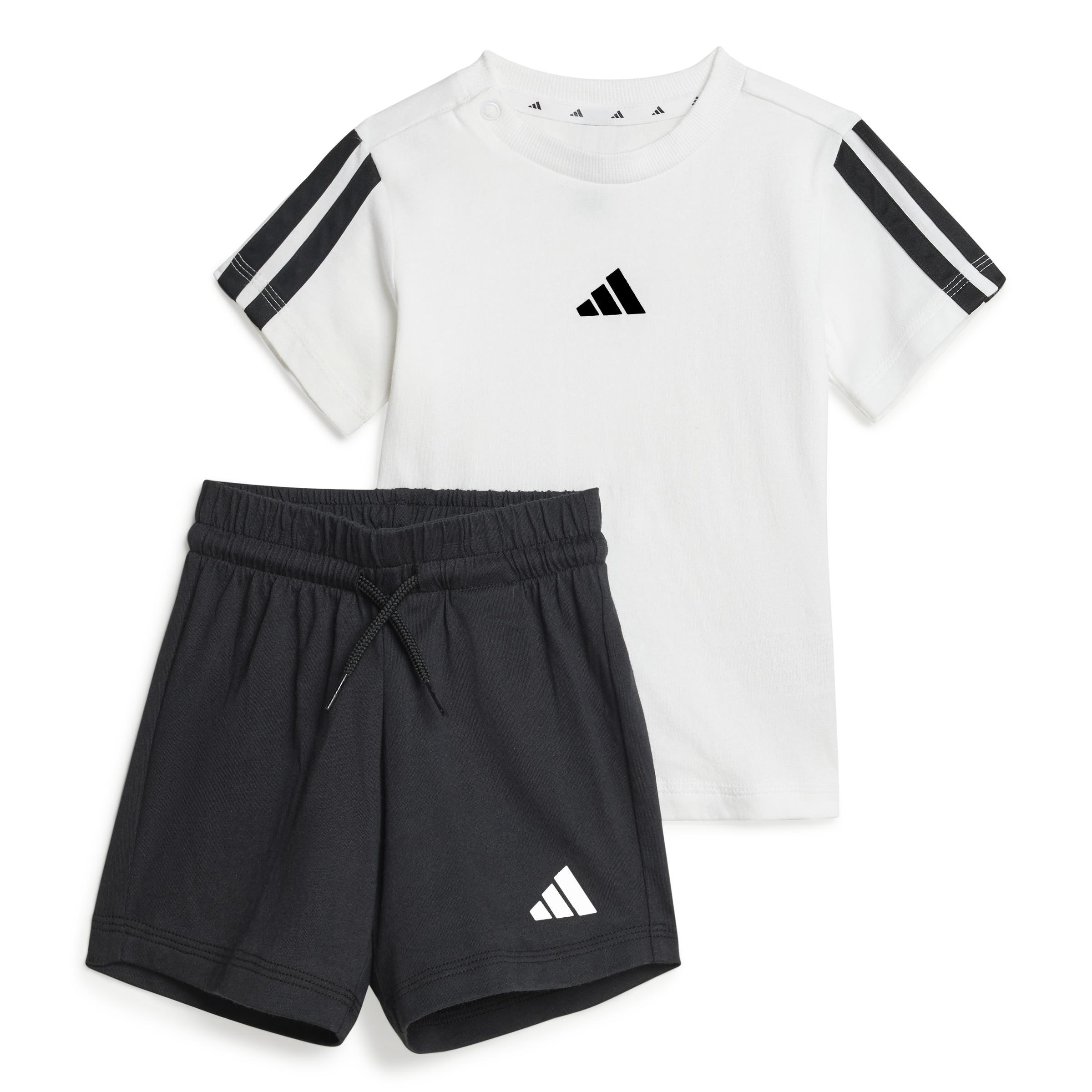 adidas adidas jogger i 3s t-set 160 jr. - white/black - foto 1