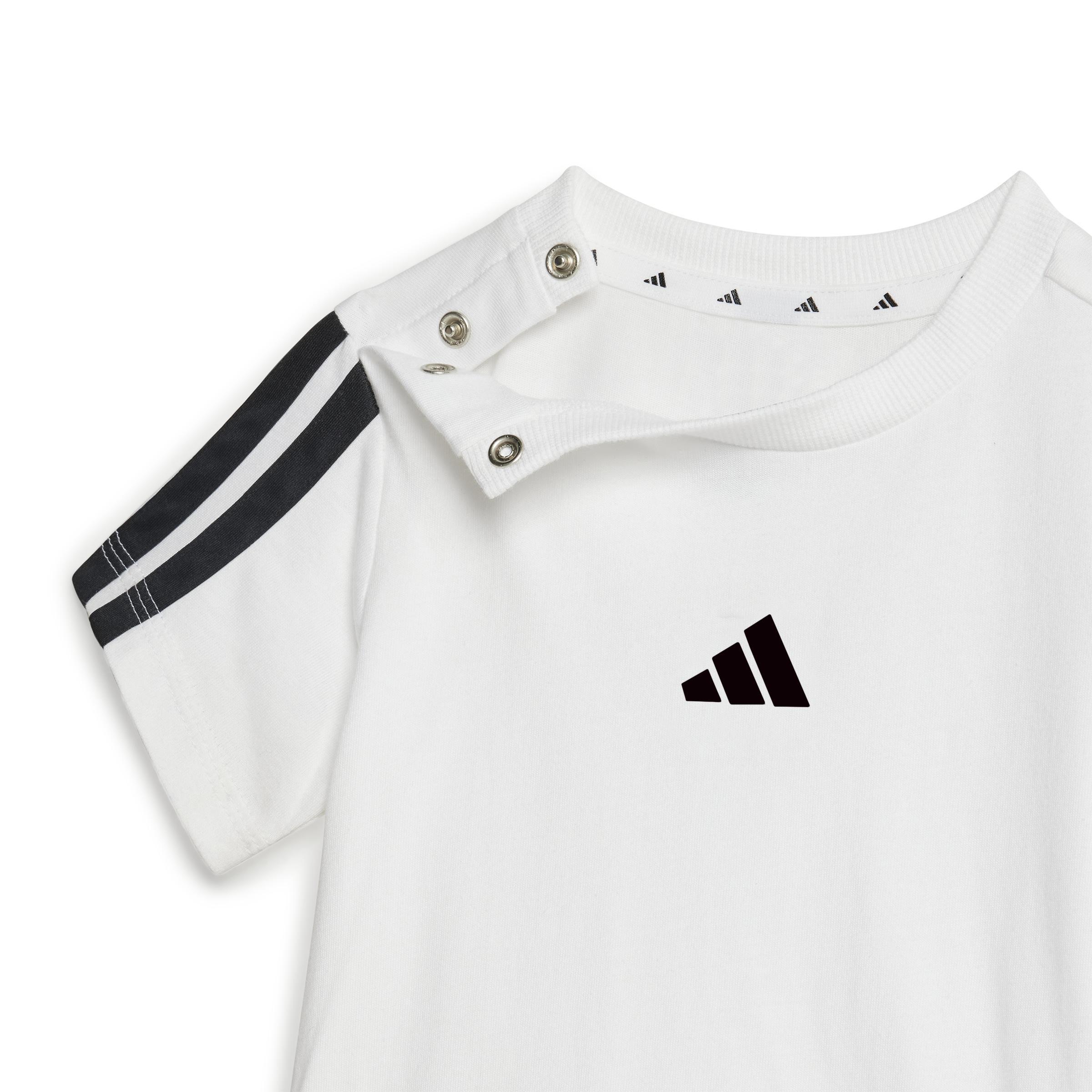 adidas adidas jogger i 3s t-set 160 jr. - white/black - foto 2