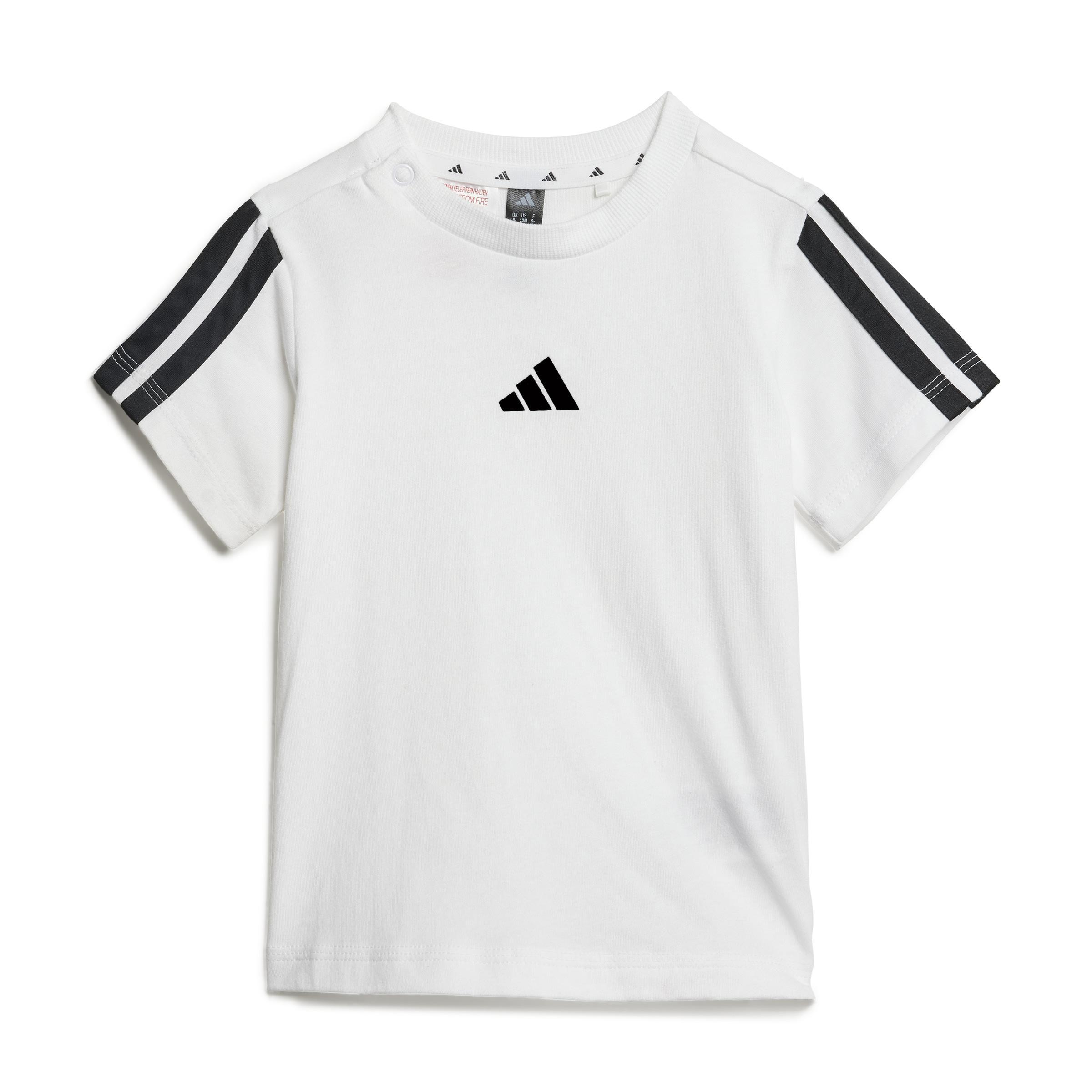 adidas adidas jogger i 3s t-set 160 jr. - white/black - foto 4