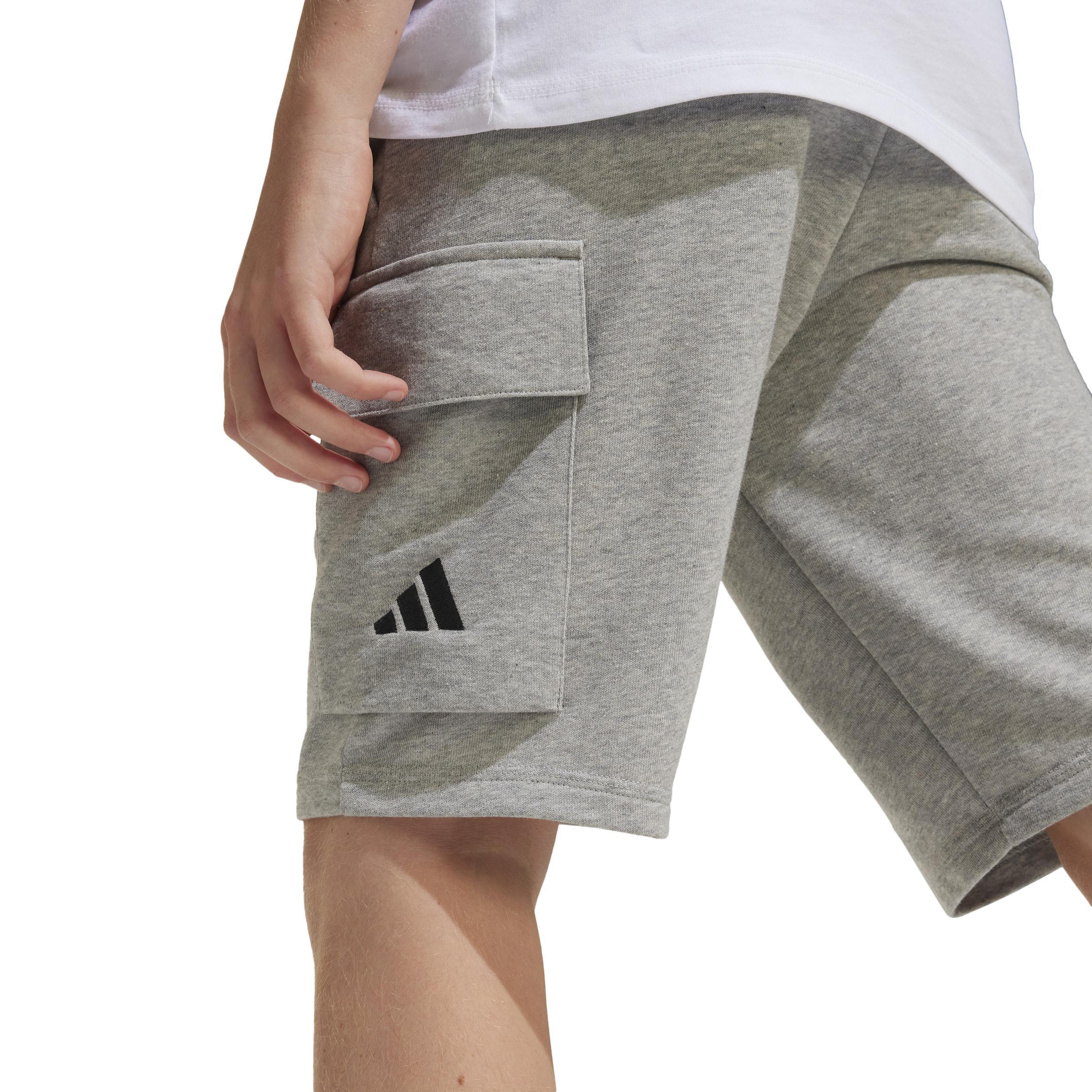 adidas adidas short (1/2) sl ft c sh jr. - medium grey heather/black - foto 4