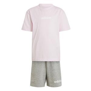 Jogger lk lin t-set jr. - clear pink/white