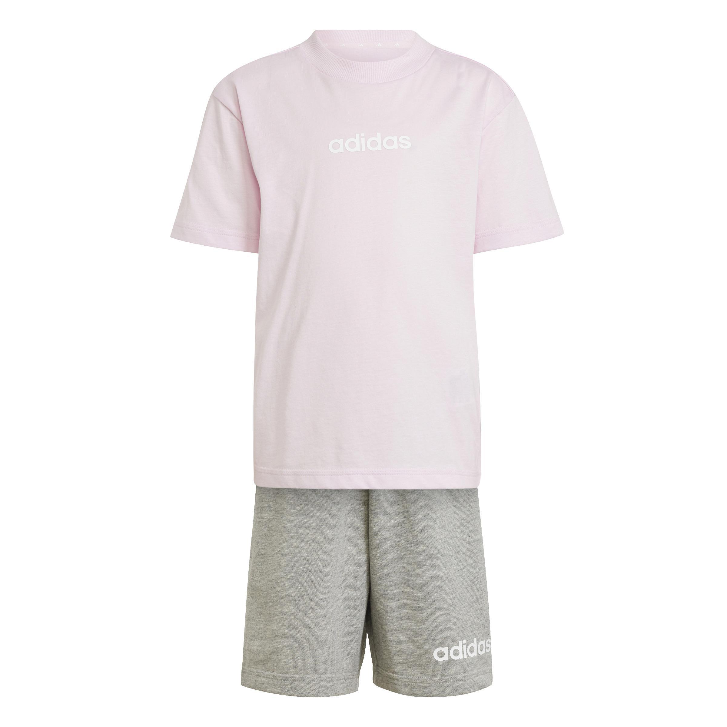 adidas adidas jogger lk lin t-set jr. - clear pink/white - foto 1