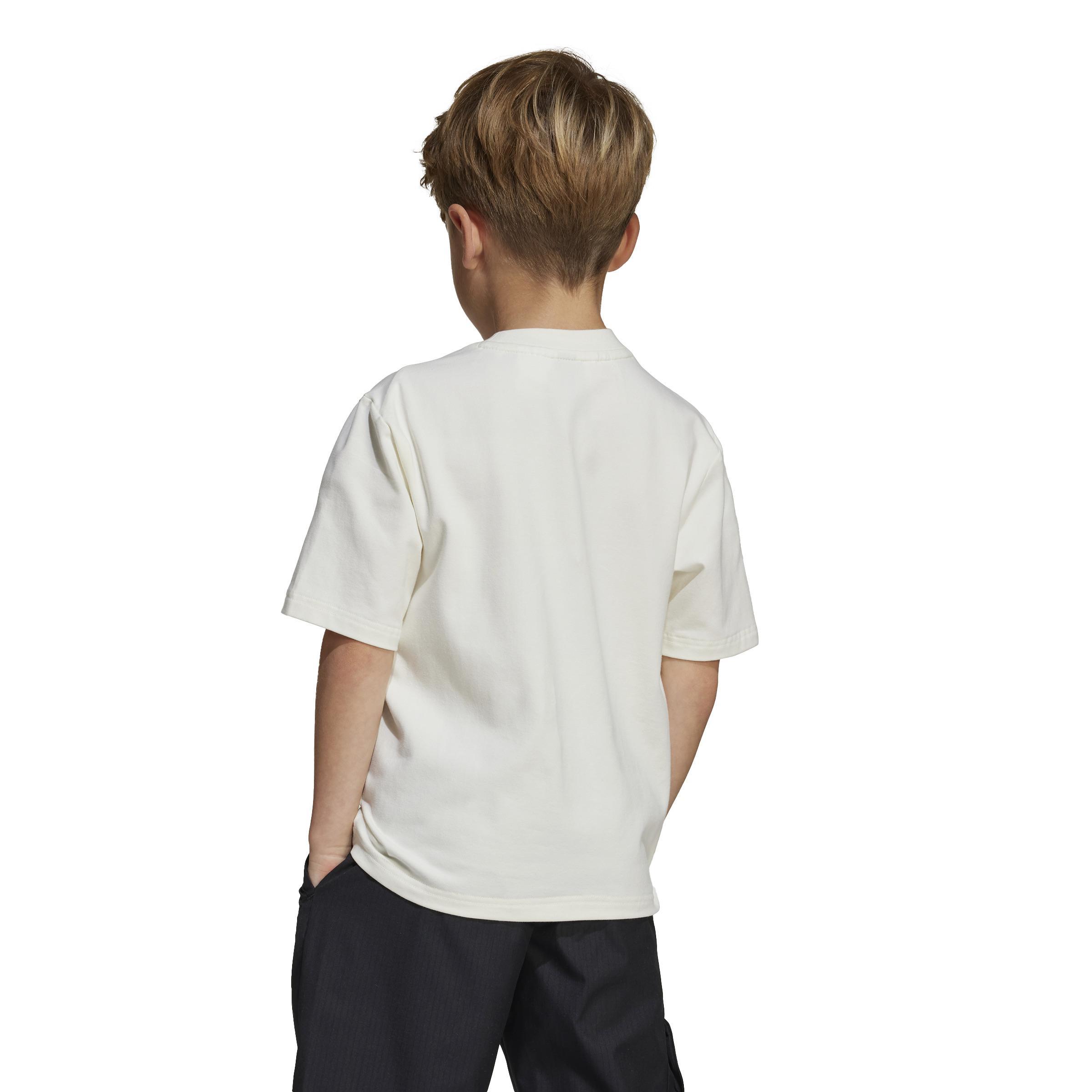 adidas adidas t-shirt ss lk dy mm t jr. - off white/pure ruby - foto 3