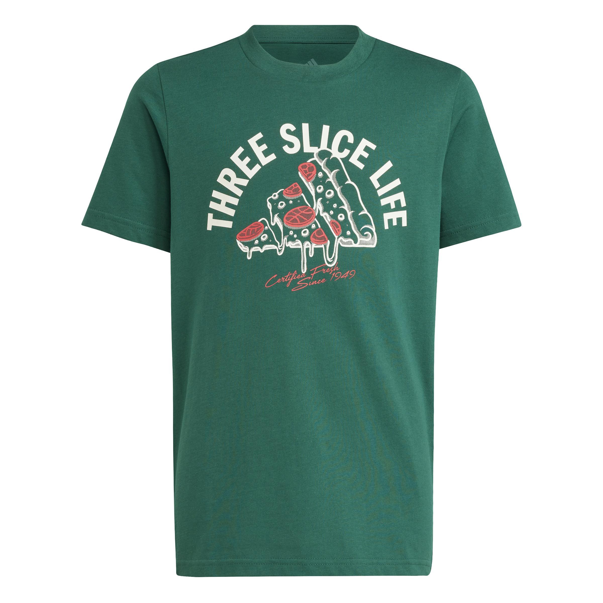 adidas adidas graphic ss l pizza jr. - collegiate green - foto 1