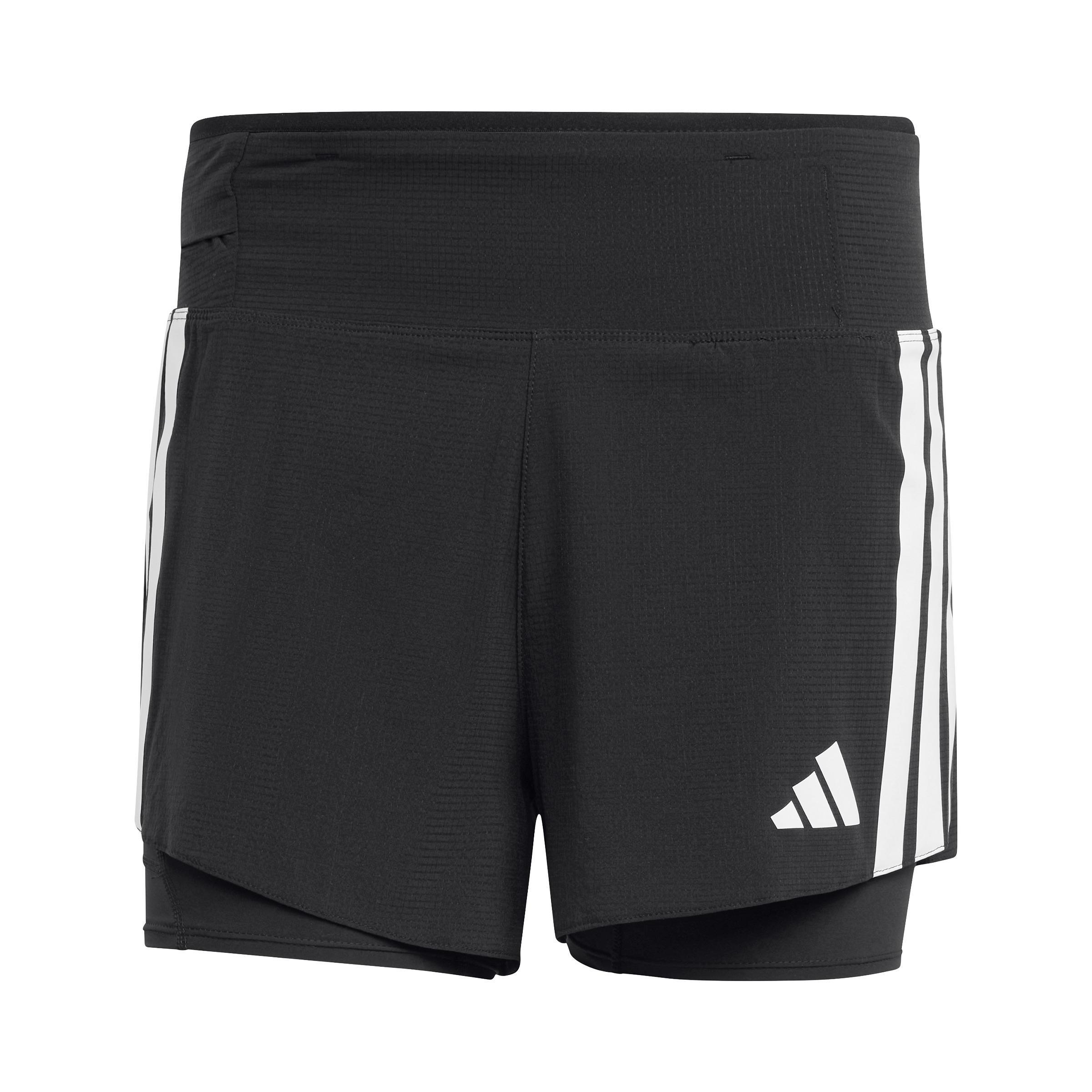 adidas adidas adizero running 2in1 gel pocket short - black - foto 1
