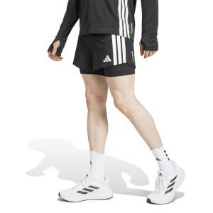 Adizero running 2in1 gel pocket short - black