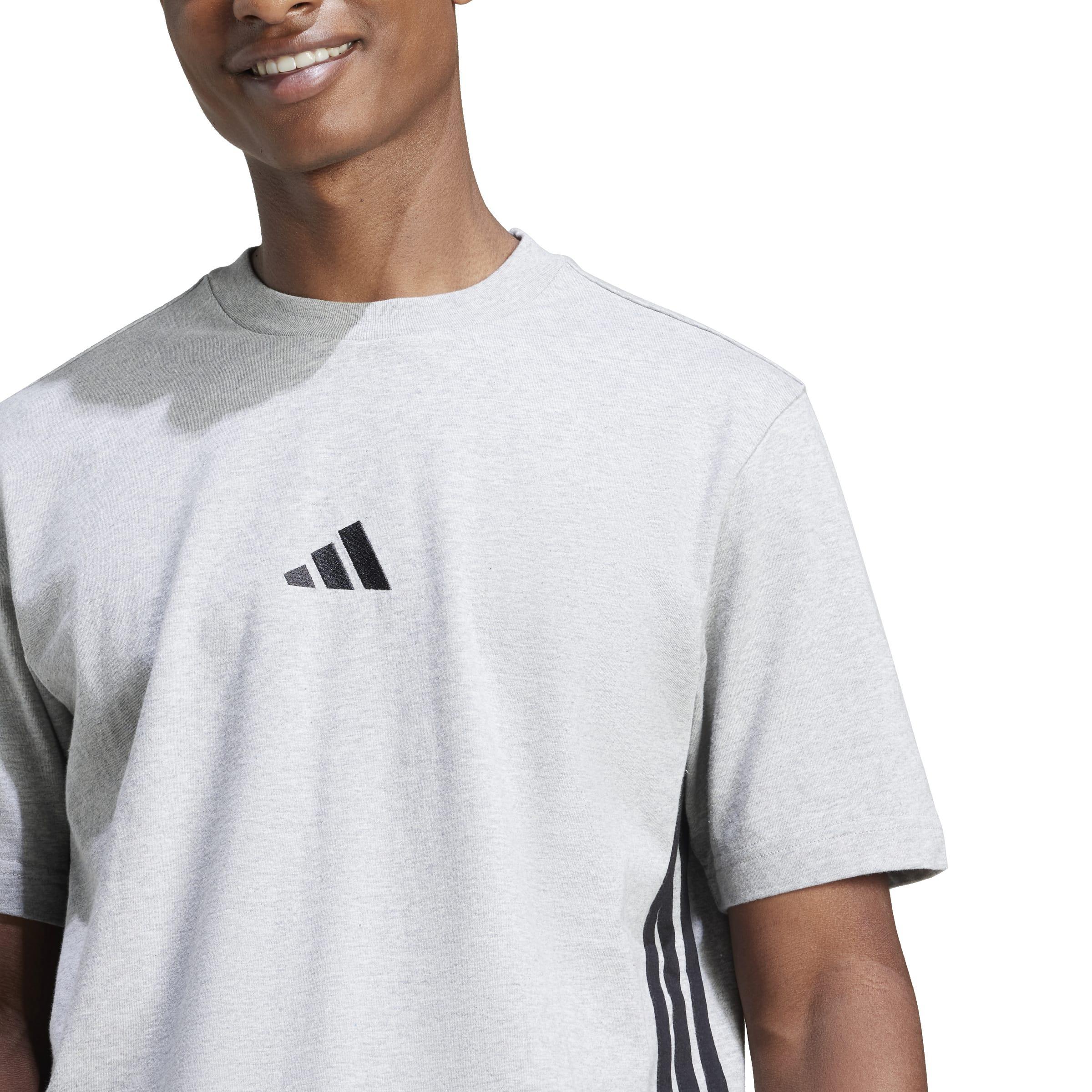 adidas adidas 3s sj t-shirt m - mgreyh/black - foto 4