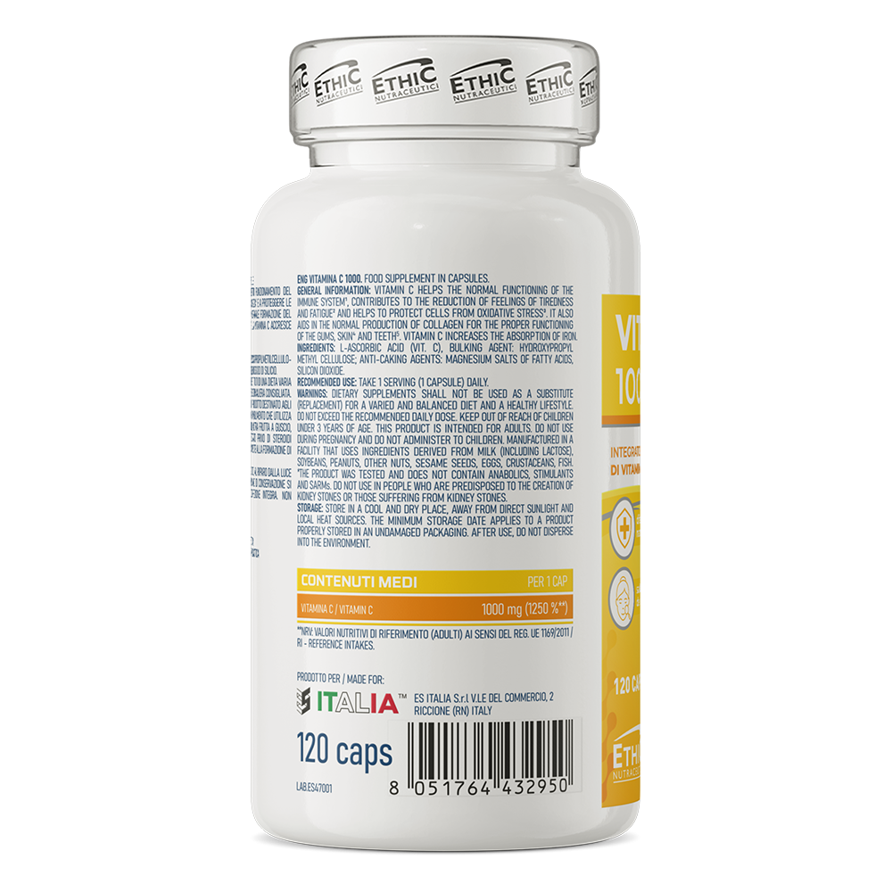 ethic sport ethicsport vitamina c 1000mg 120caps - foto 2